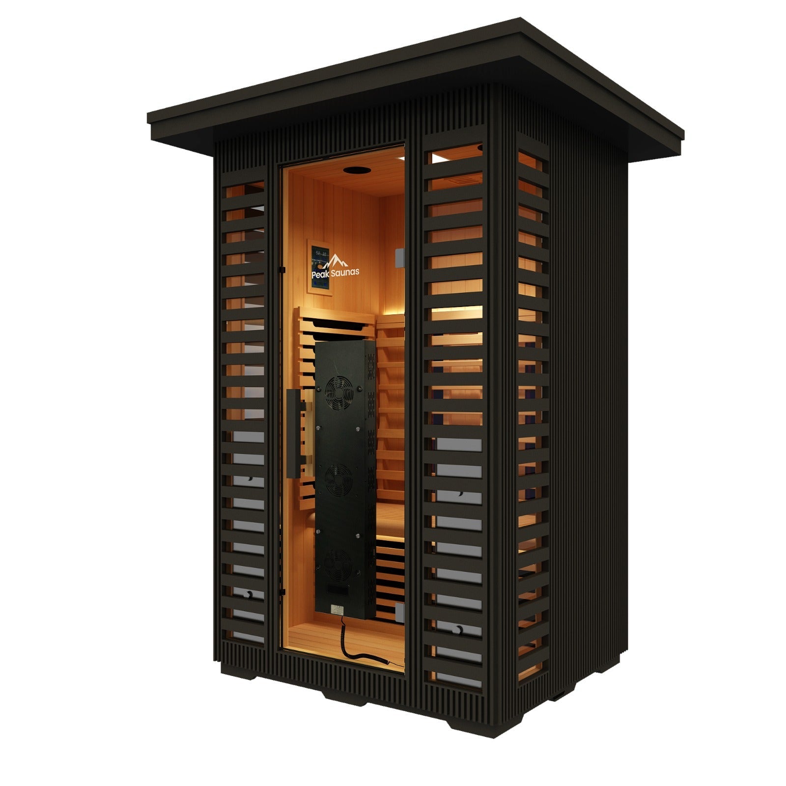 Patagonia 2-Person Outdoor Full Spectrum Infrared Sauna with Full-Body Medical-Grade Red Light Therapy and Smart WiFi App Control