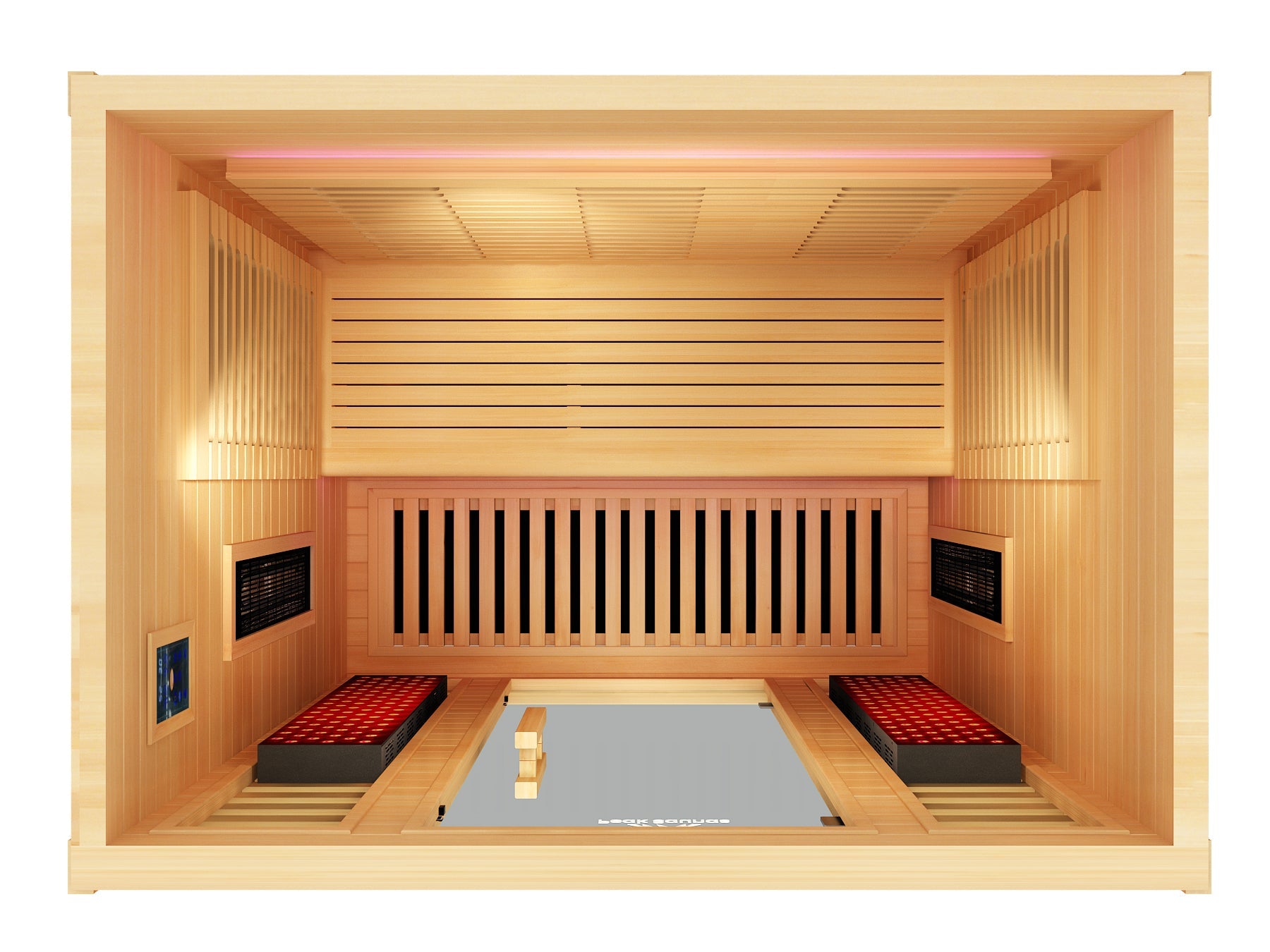 Denali 3-Person Full Spectrum Infrared Sauna with Full-Body Medical-Grade Red Light Therapy & Smart WiFi App Control