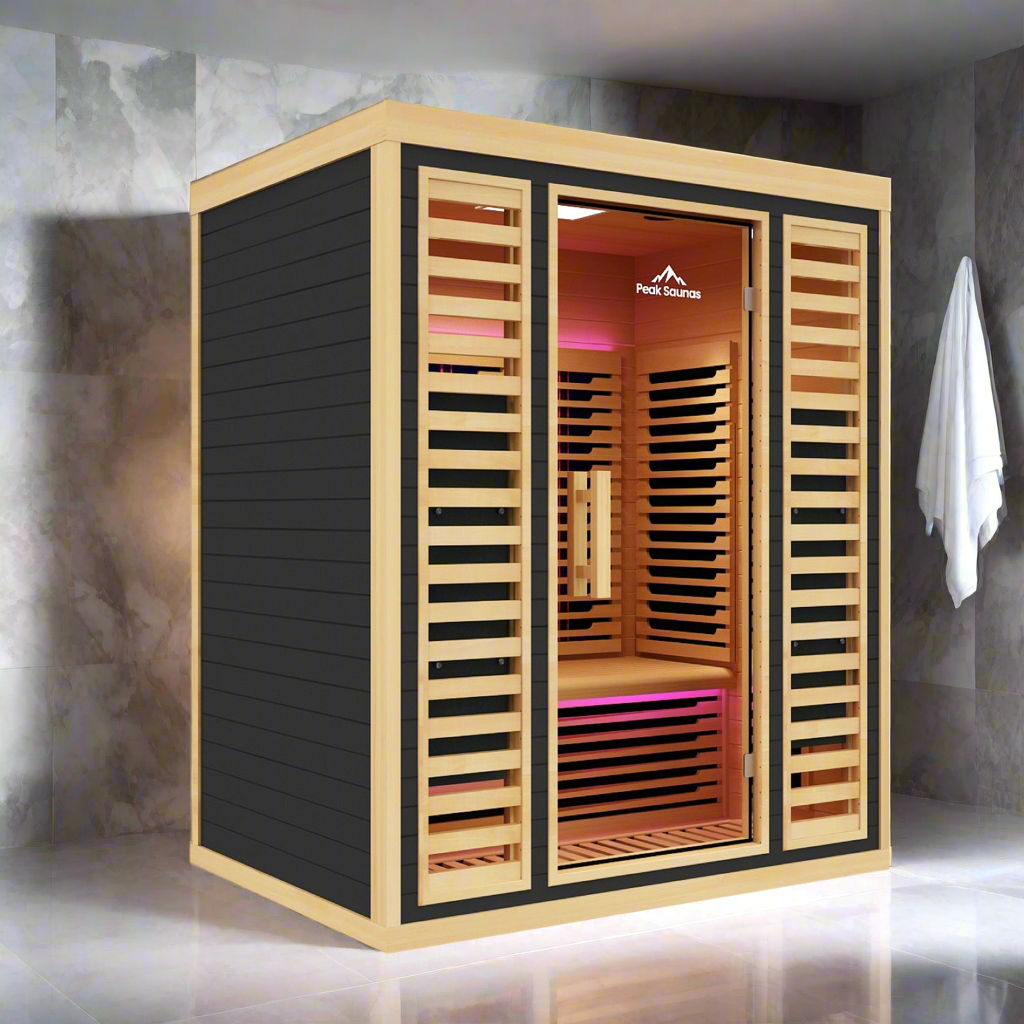 Denali 3-Person Full Spectrum Infrared Sauna with Full-Body Medical-Grade Red Light Therapy & Smart WiFi App Control