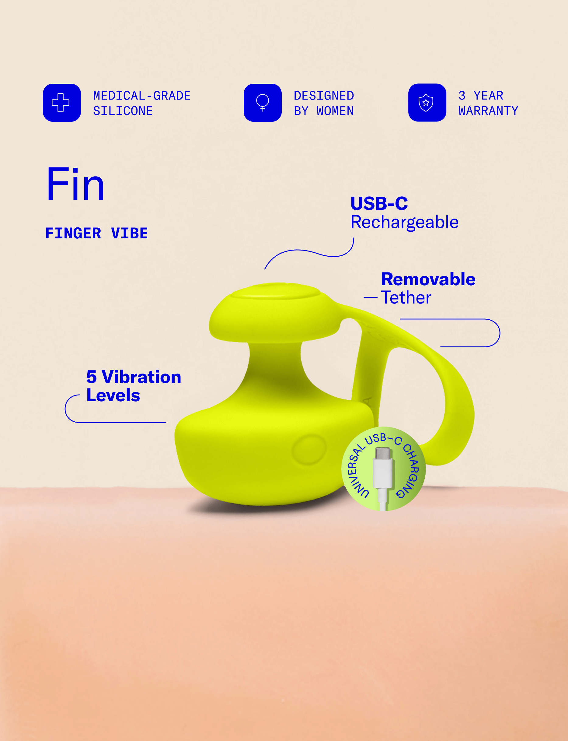 Dame Fin Finger Vibrator