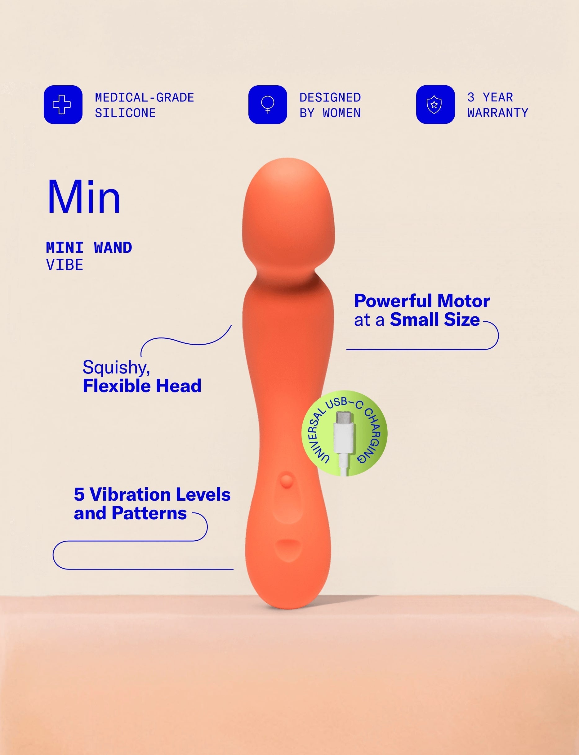 Dame Min Mini Wand Vibrator