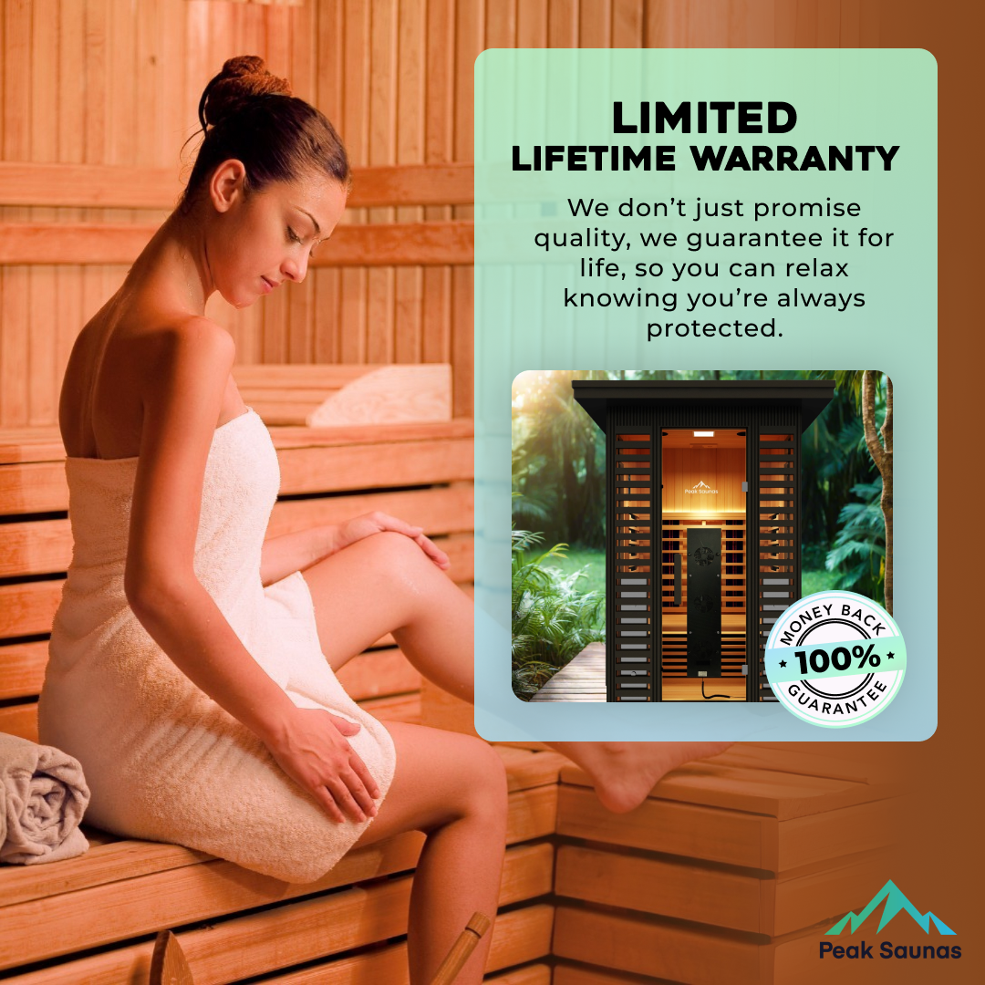 Patagonia 2-Person Outdoor Full Spectrum Infrared Sauna with Full-Body Medical-Grade Red Light Therapy and Smart WiFi App Control