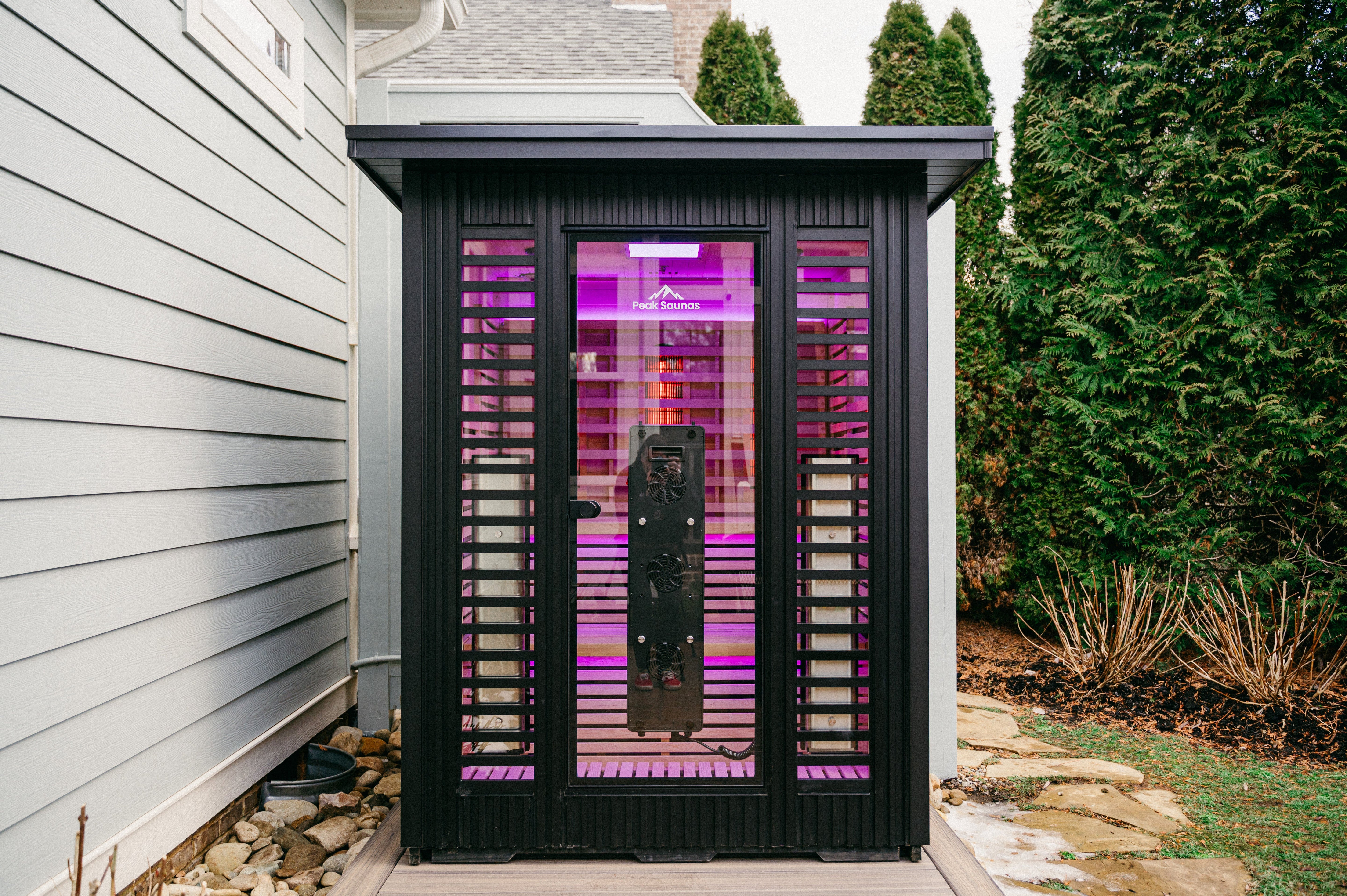 Kilimanjaro 5-Person Outdoor Full Spectrum Infrared Sauna with Full-Body Medical-Grade Red Light Therapy and Smart WiFi App Control