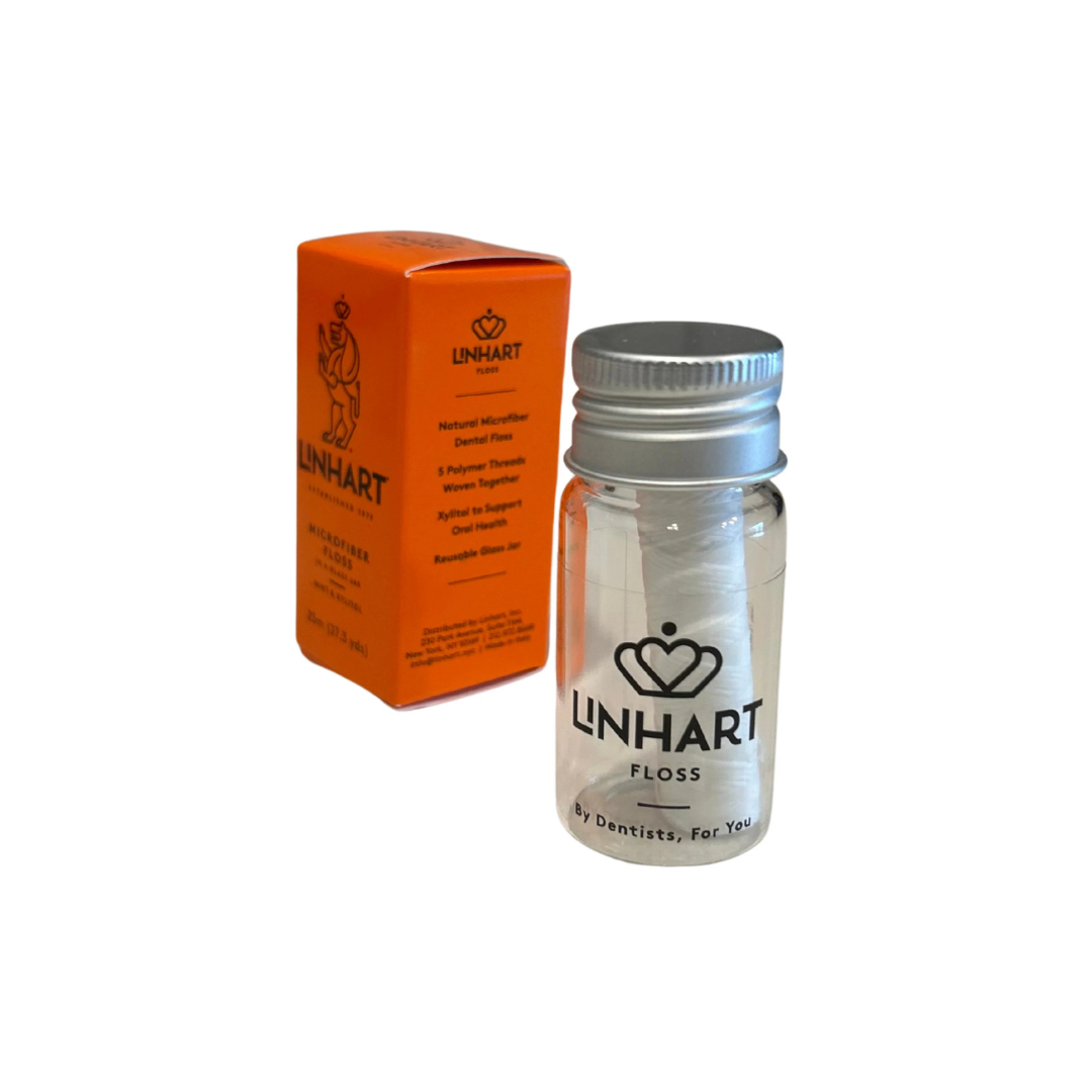 Microfiber Dental Floss in Glass Bottle - 25m - Mint & Xylitol