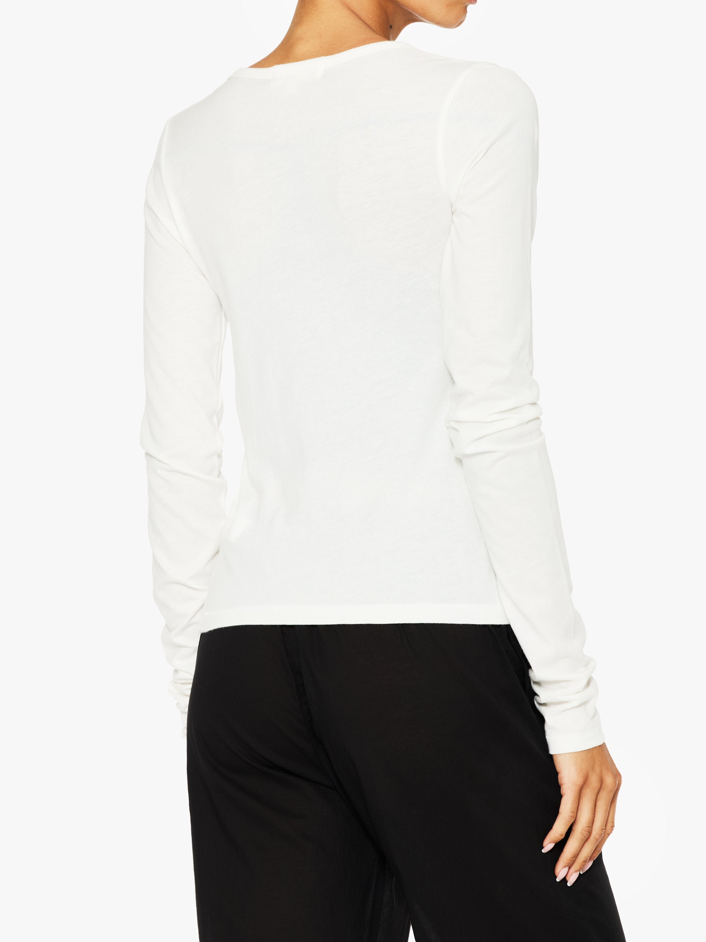 Eterne Fitted Crewneck Long Sleeve T-Shirt