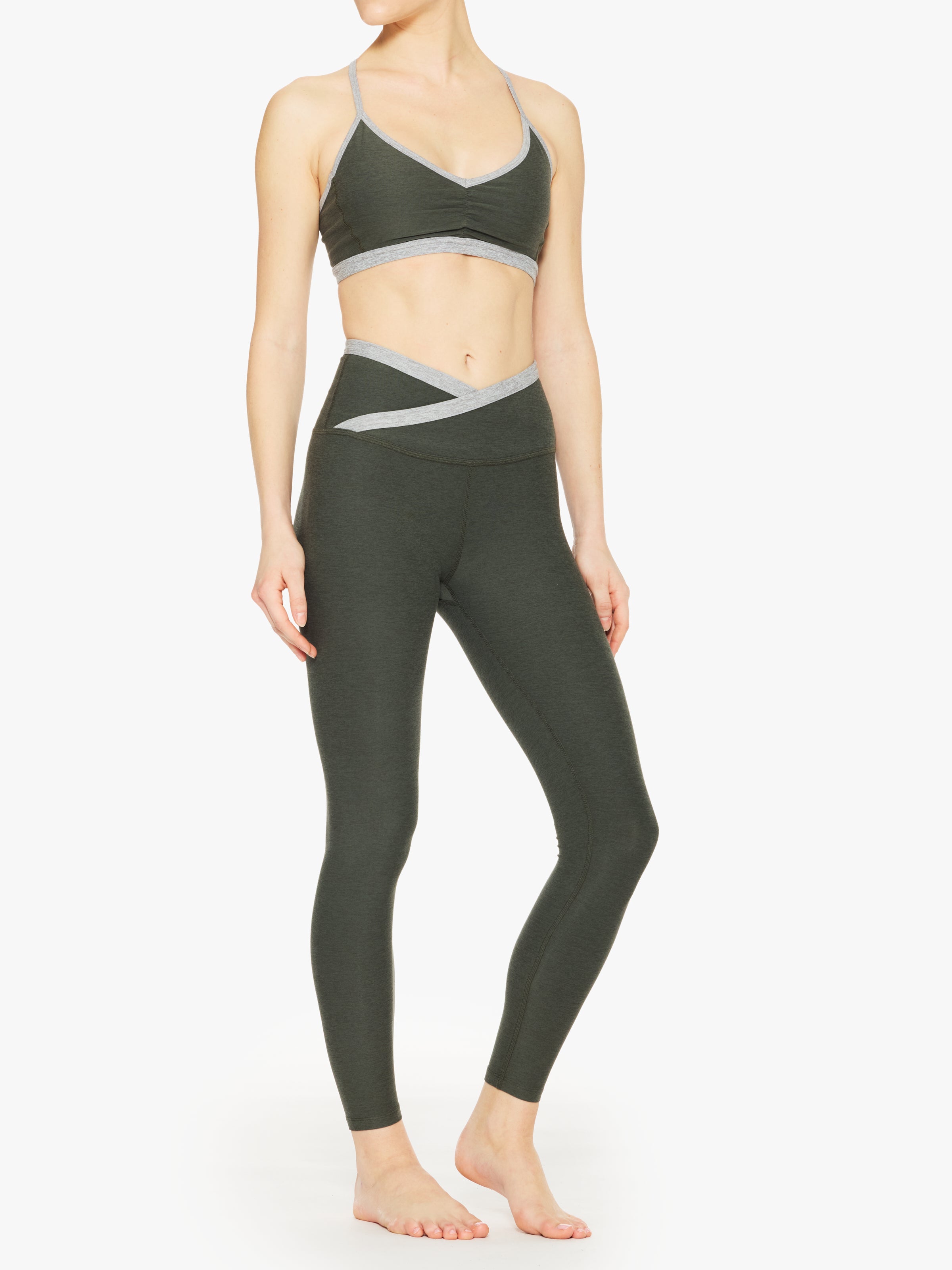 Beyond Yoga Spacedye Shirredcolorblock Bra