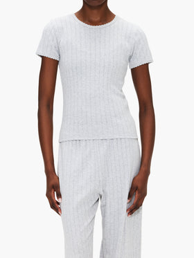 Leset Pointelle Slim Fit Tee