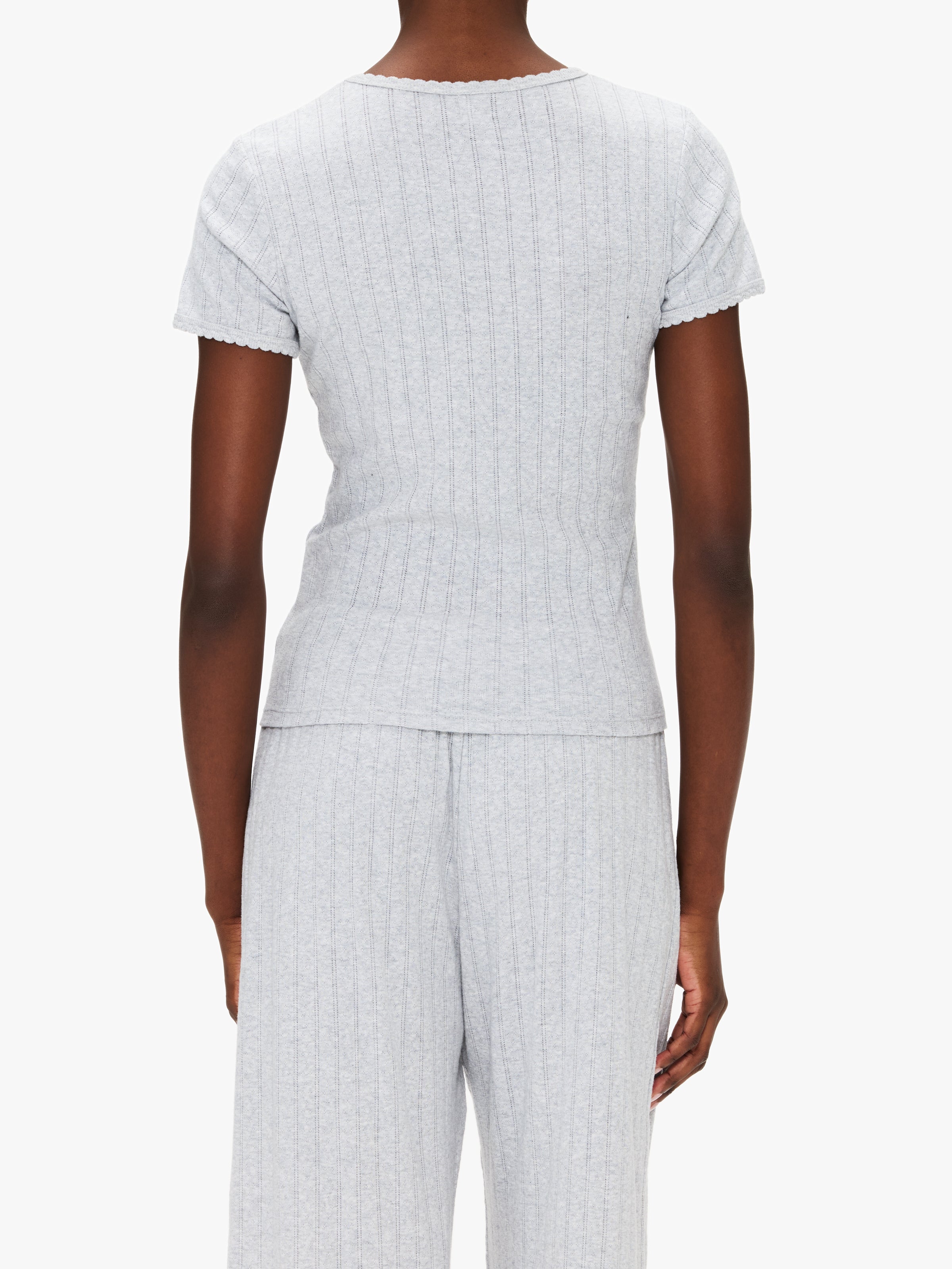 Leset Pointelle Slim Fit Tee