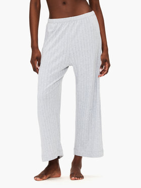 Leset Pointelle Crop Wide Leg Pant