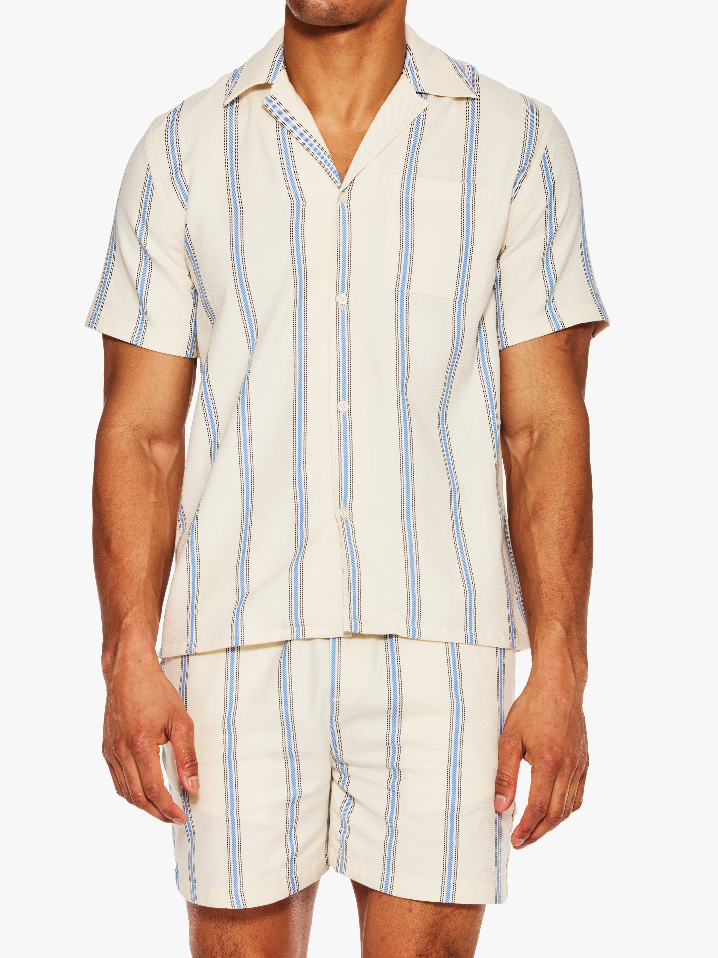Les Deux Stripe Jacquard T-Shirt