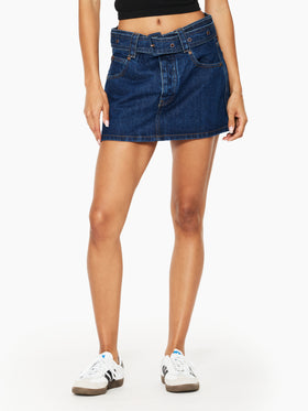 Nagnata Indigo Belted Mini Skirt