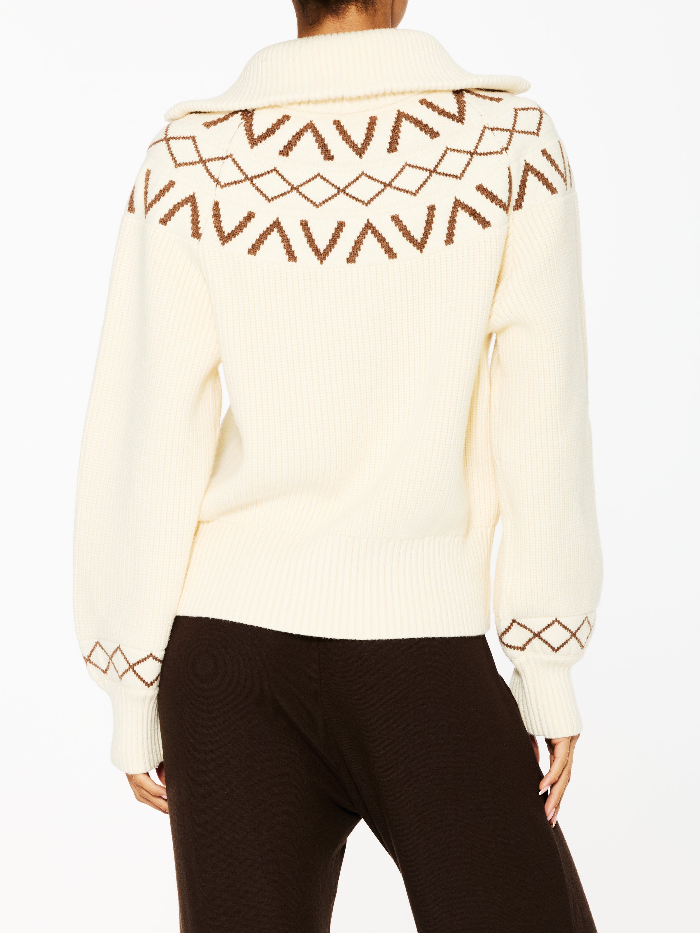 Varley Sigrid Fairisle Half Zip Knit