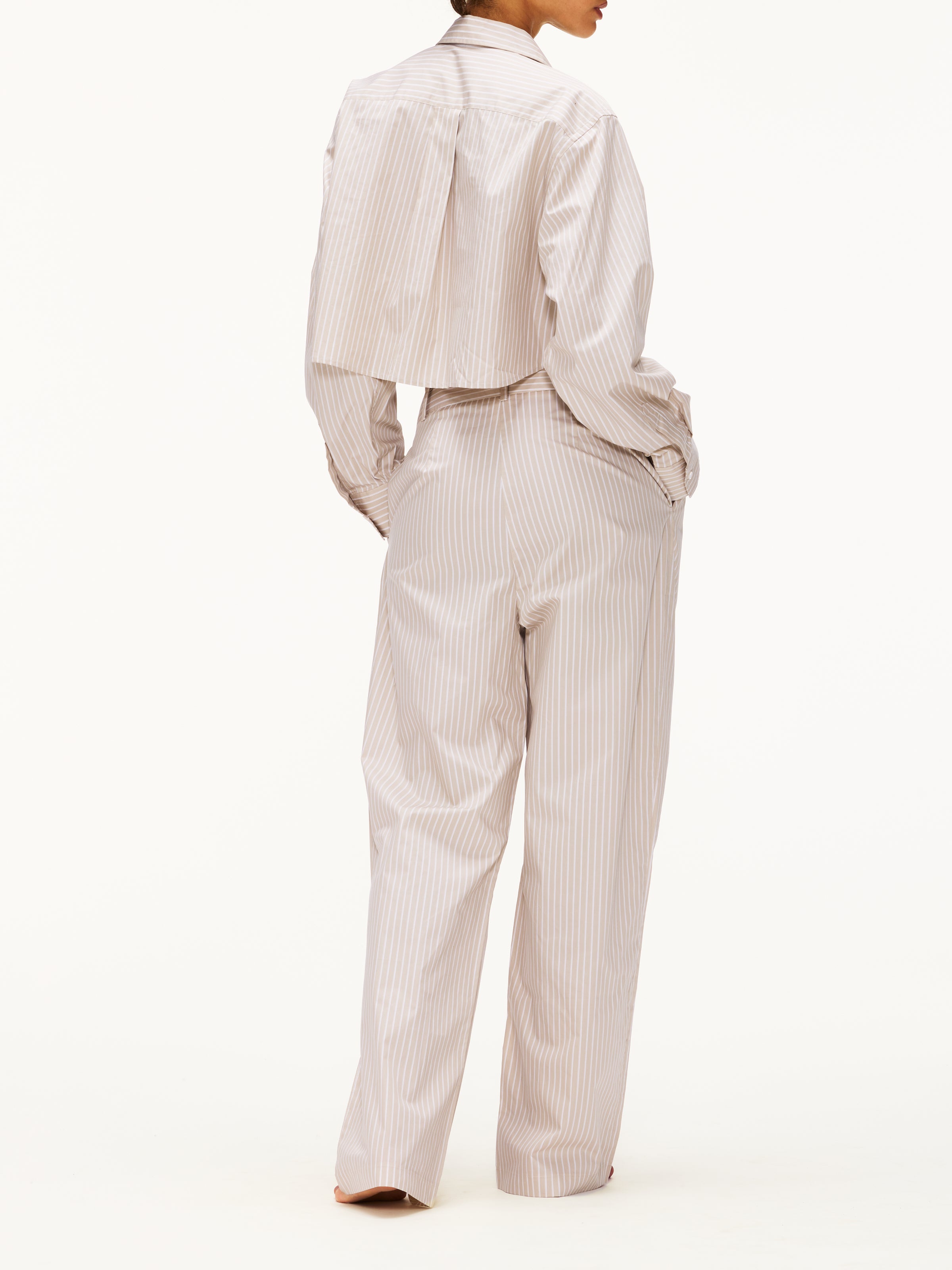 Lune Jada Striped Cropped Blouse