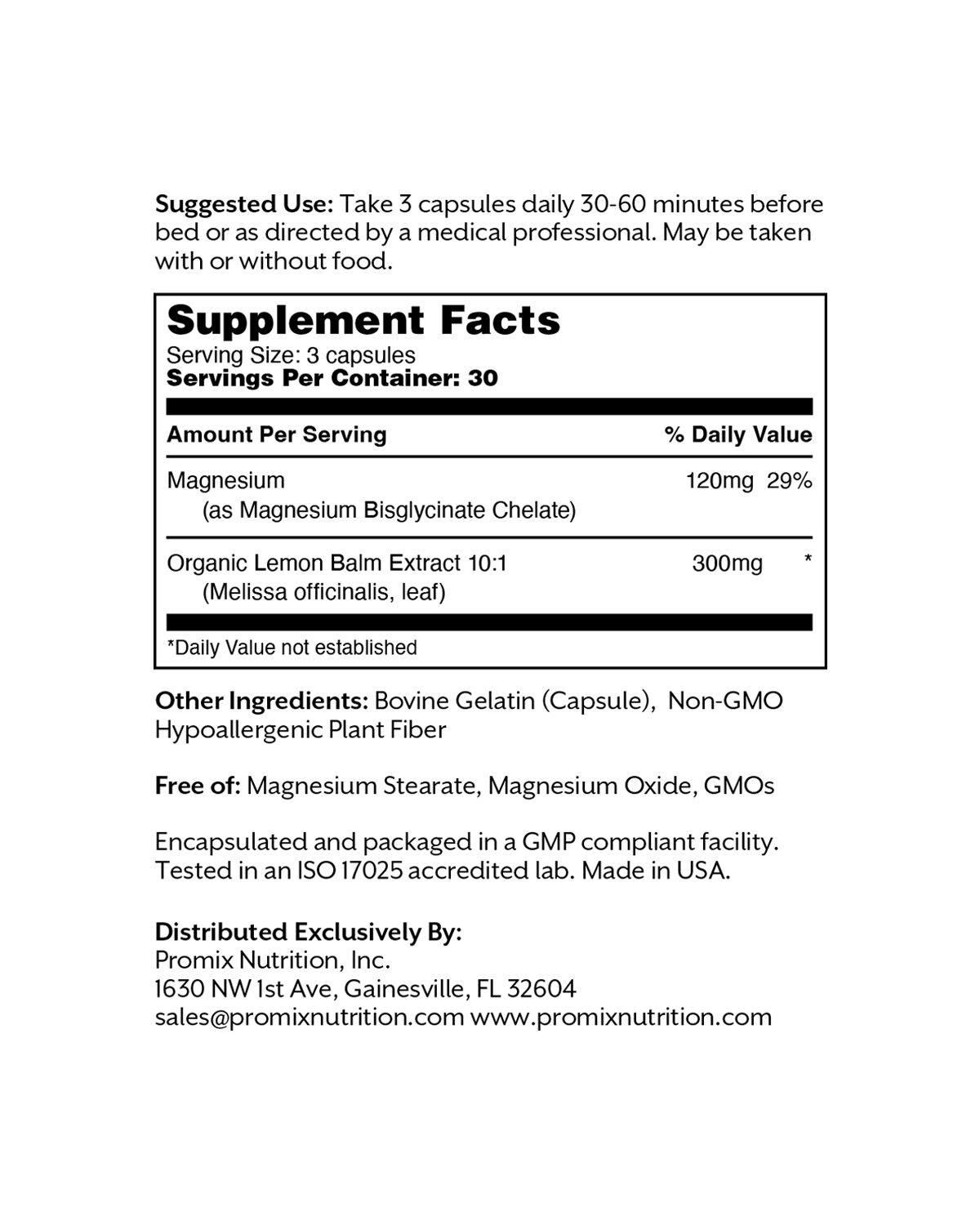 Promix Nutrition Relax: Magnesium Complex