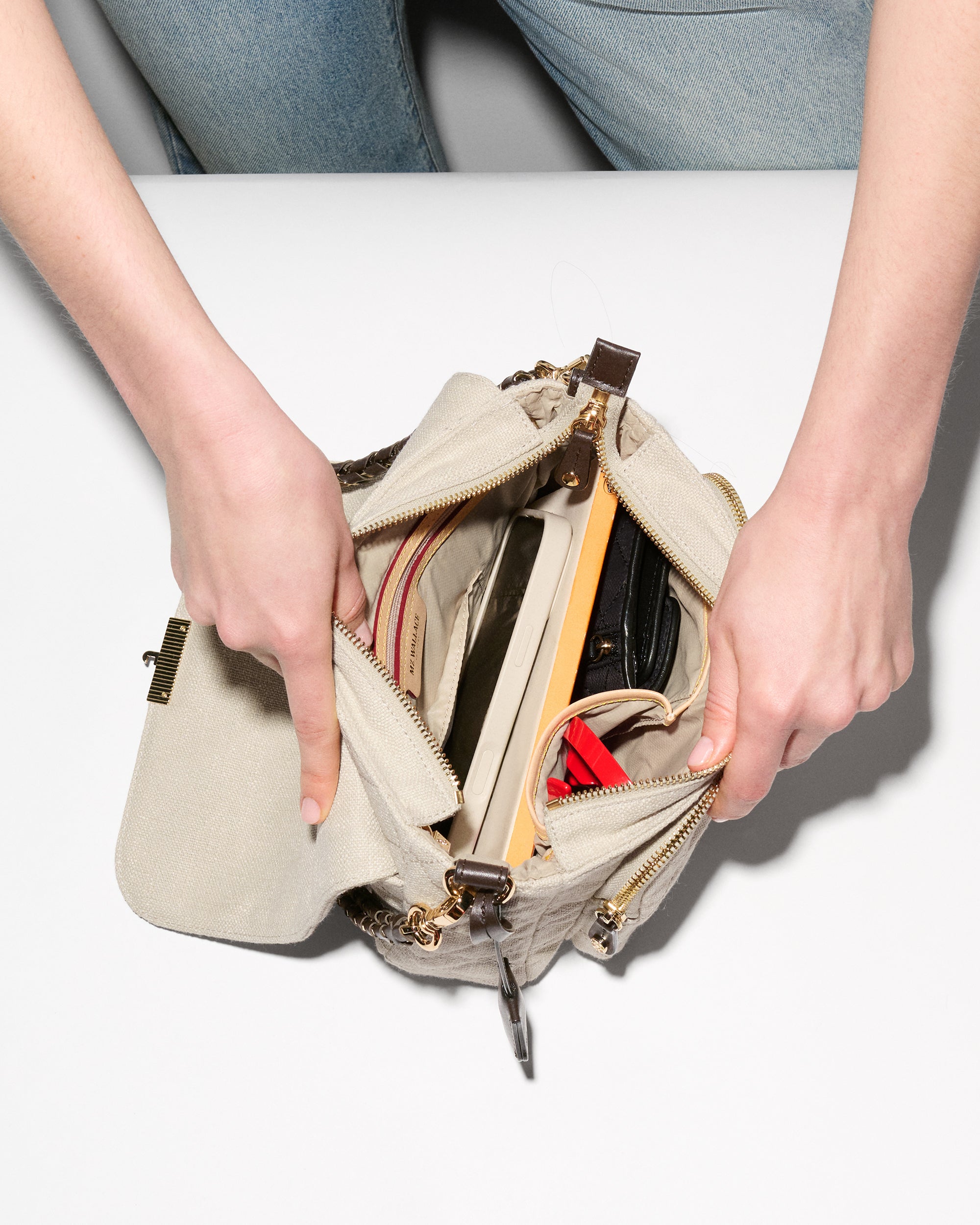 MZ Wallace Medium Crosby Lock Crossbody