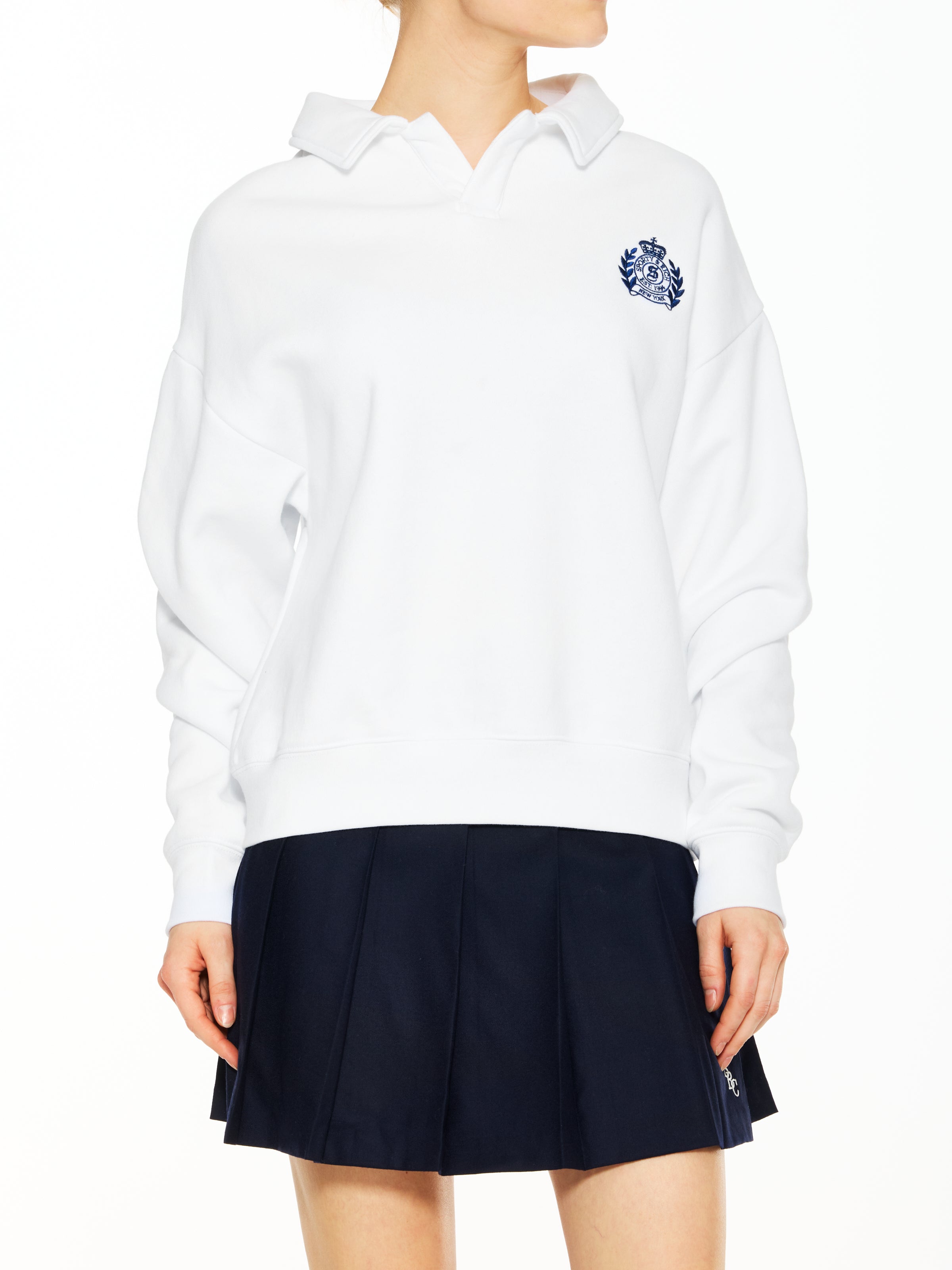 Sporty & Rich NY Crest Embroidered Polo