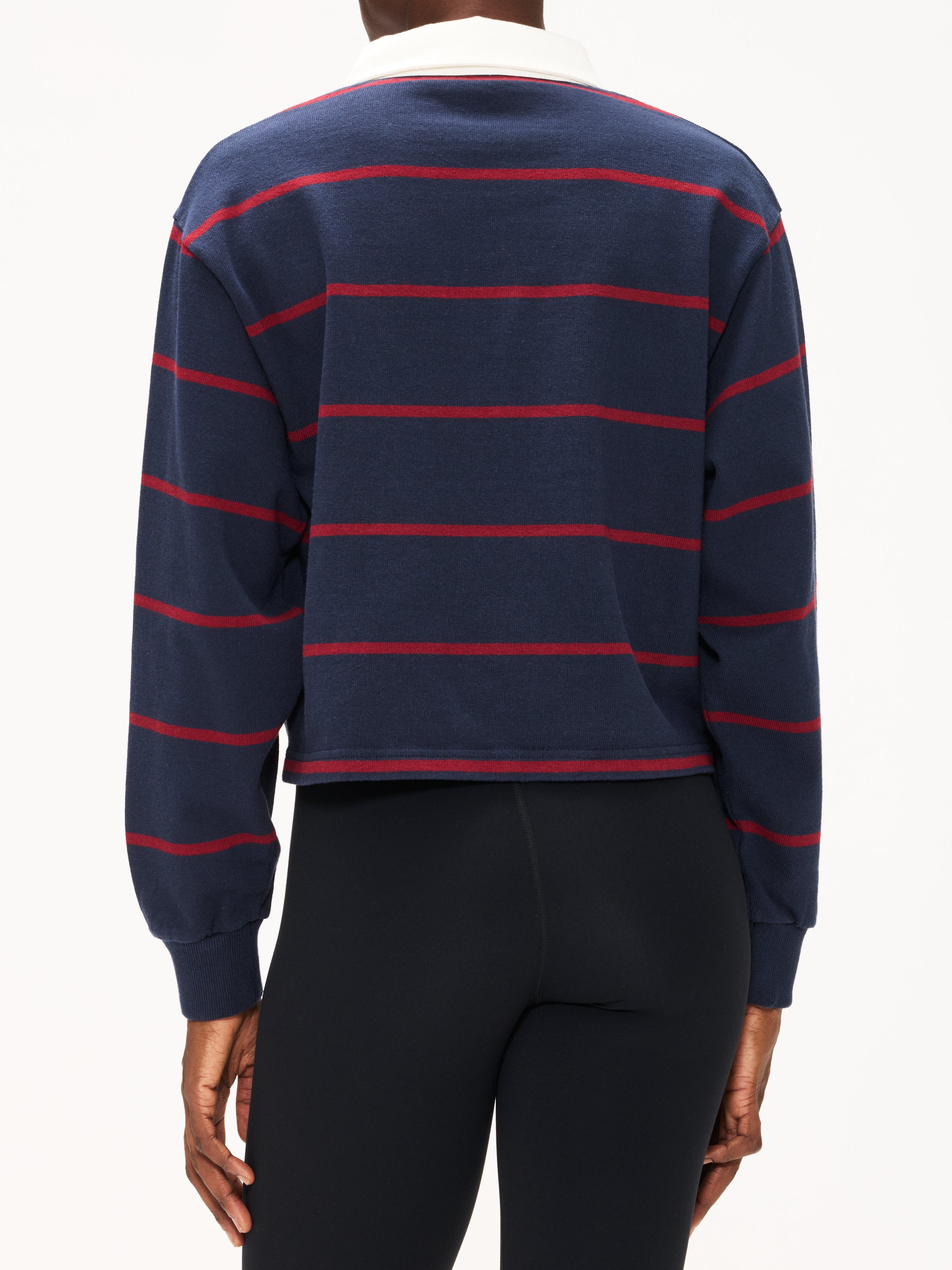 Sporty & Rich Women's Serif Logo Rugby Polo