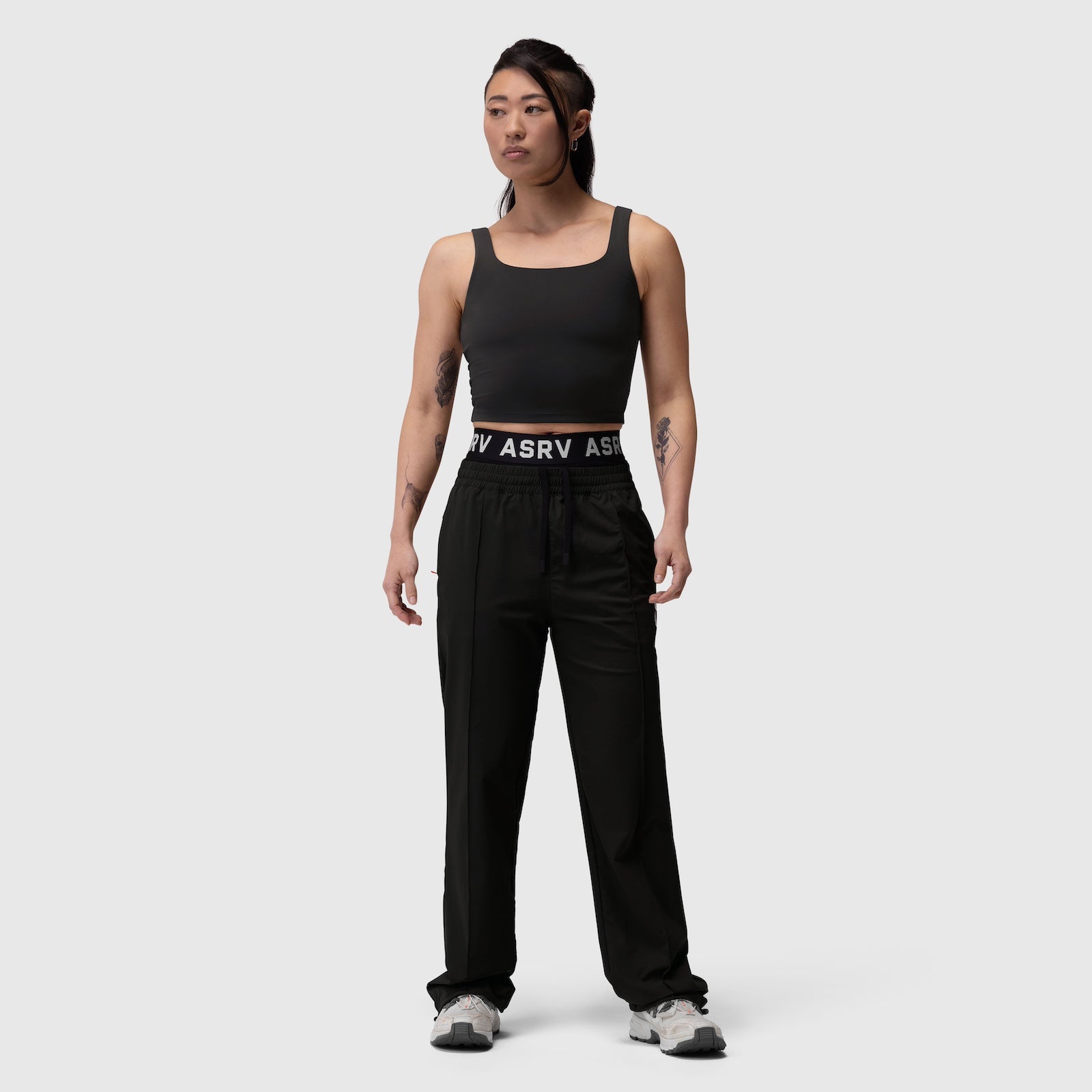 W022. LYCRA® 2-in-1 Tank Top - Black