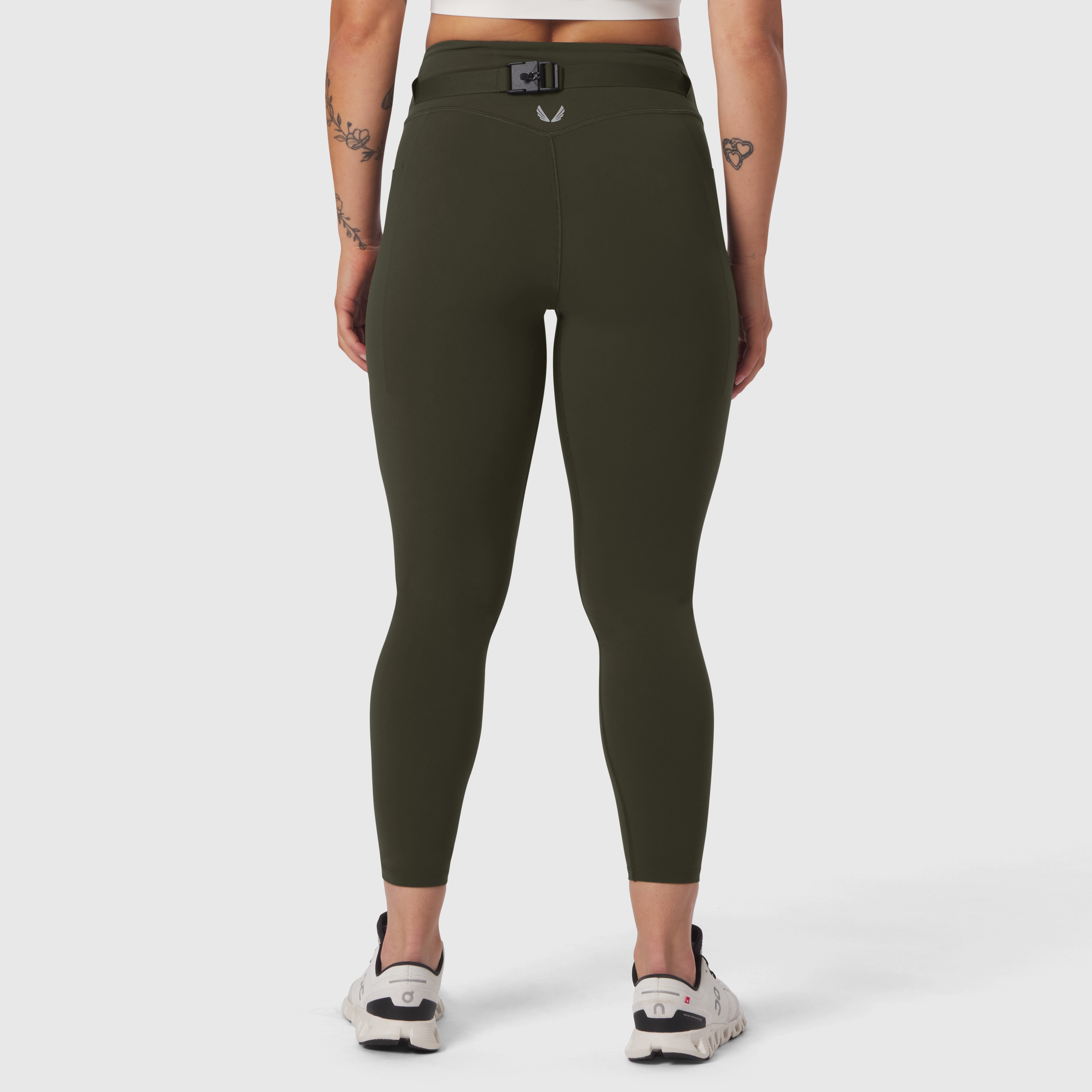 W030. LYCRA® 3-in-1 Legging - Olive