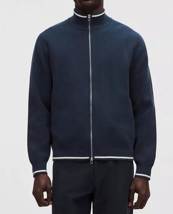 Lululemon Cotton-Blend Knit Full-Zip Sweater
