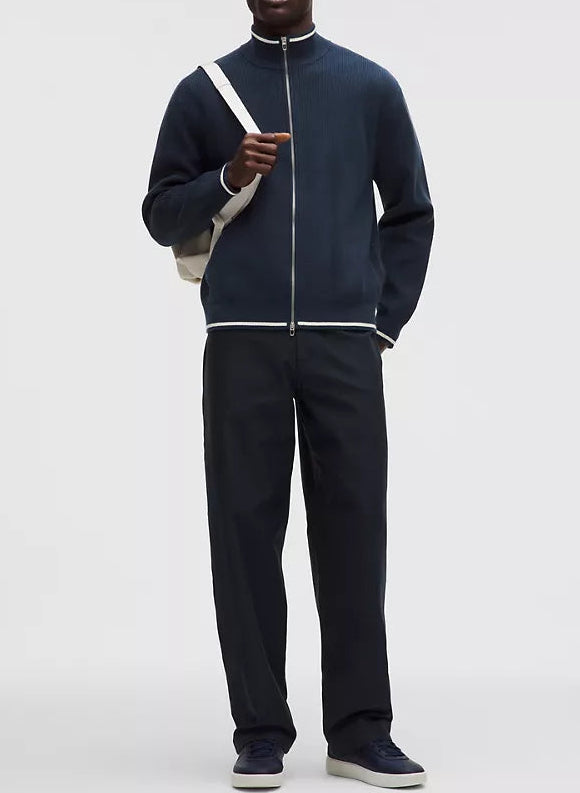 Lululemon Cotton-Blend Knit Full-Zip Sweater