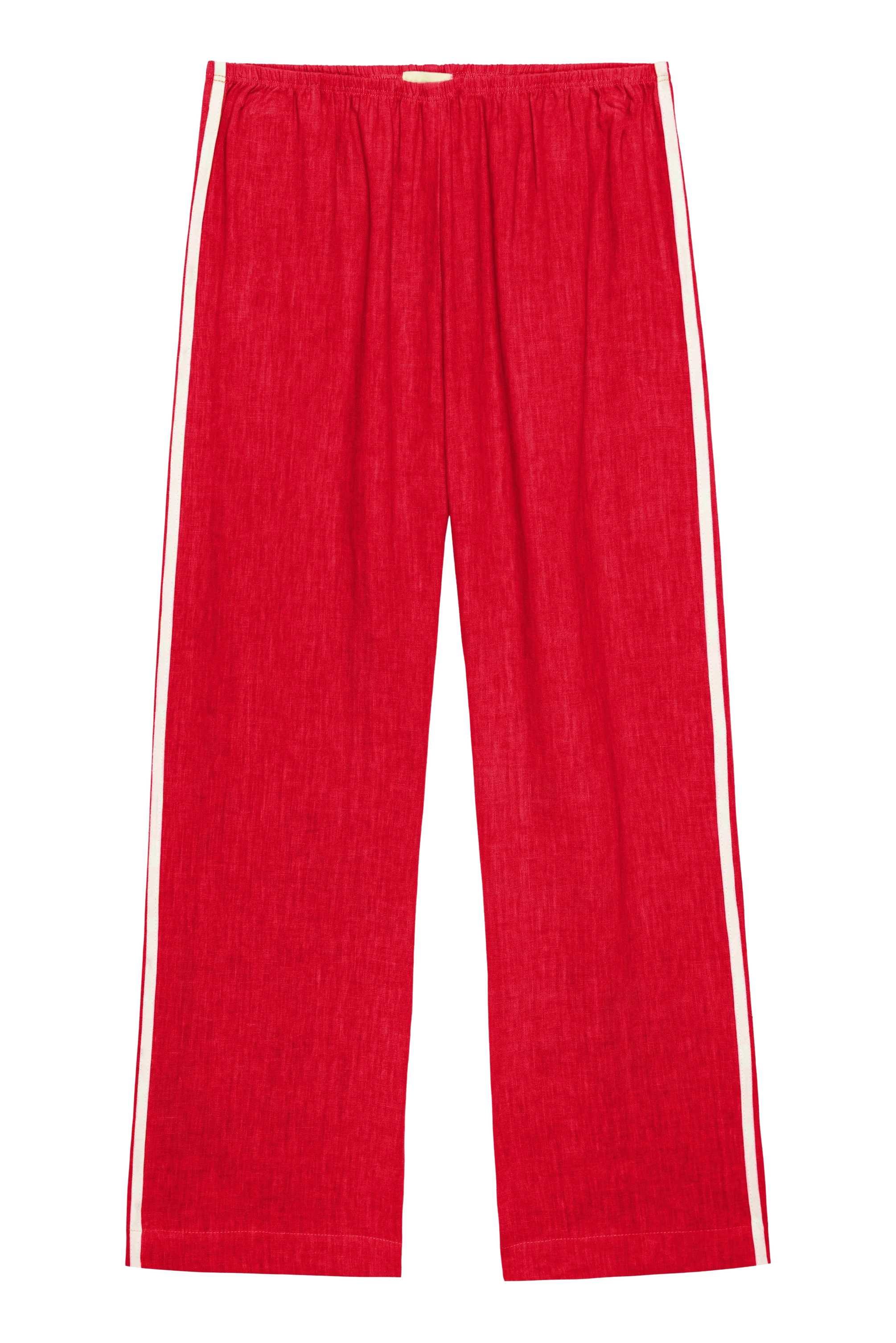 Donni The Linen Crop Racer Stripe Pant