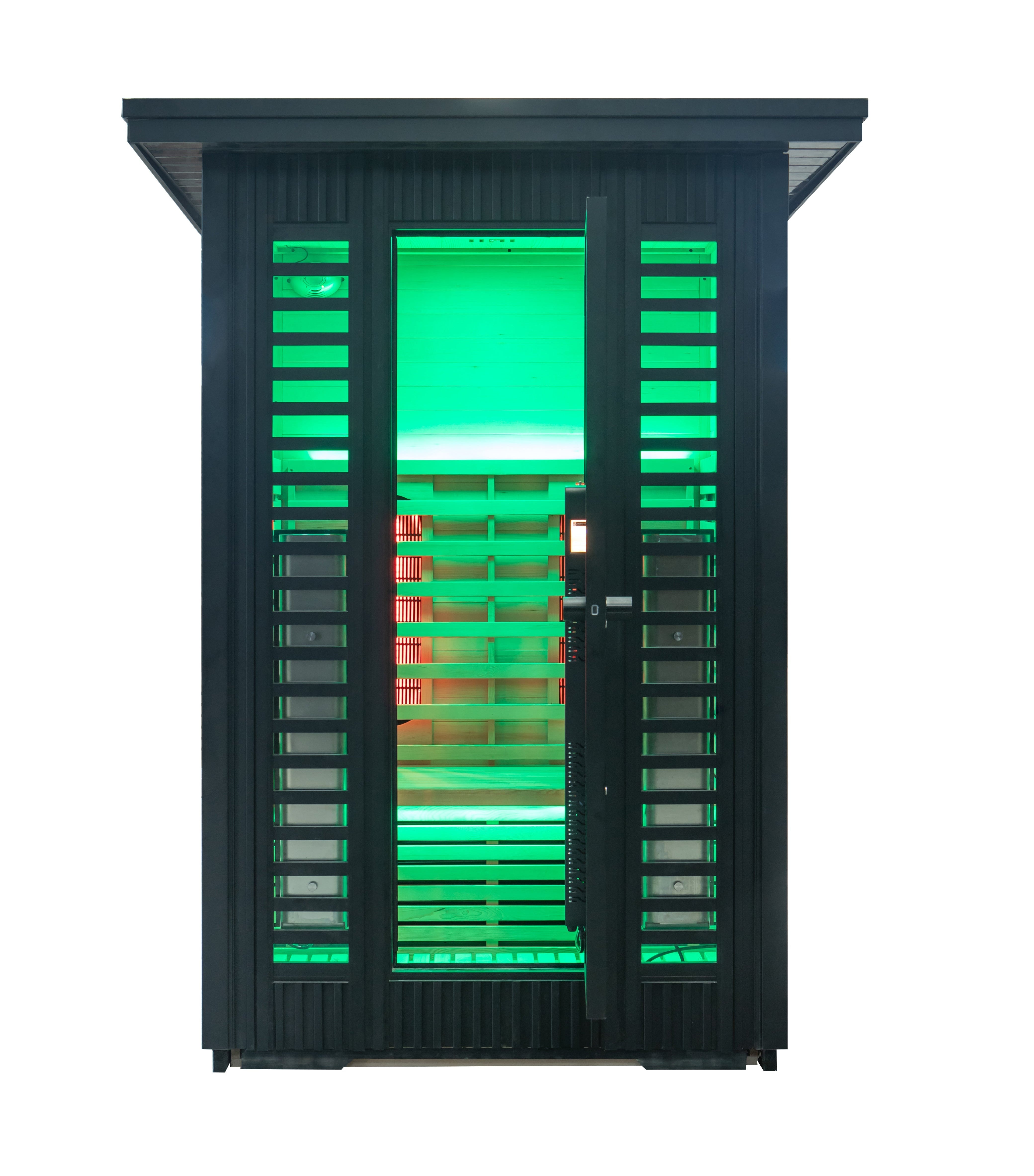 Patagonia 2-Person Outdoor Full Spectrum Infrared Sauna with Full-Body Medical-Grade Red Light Therapy and Smart WiFi App Control