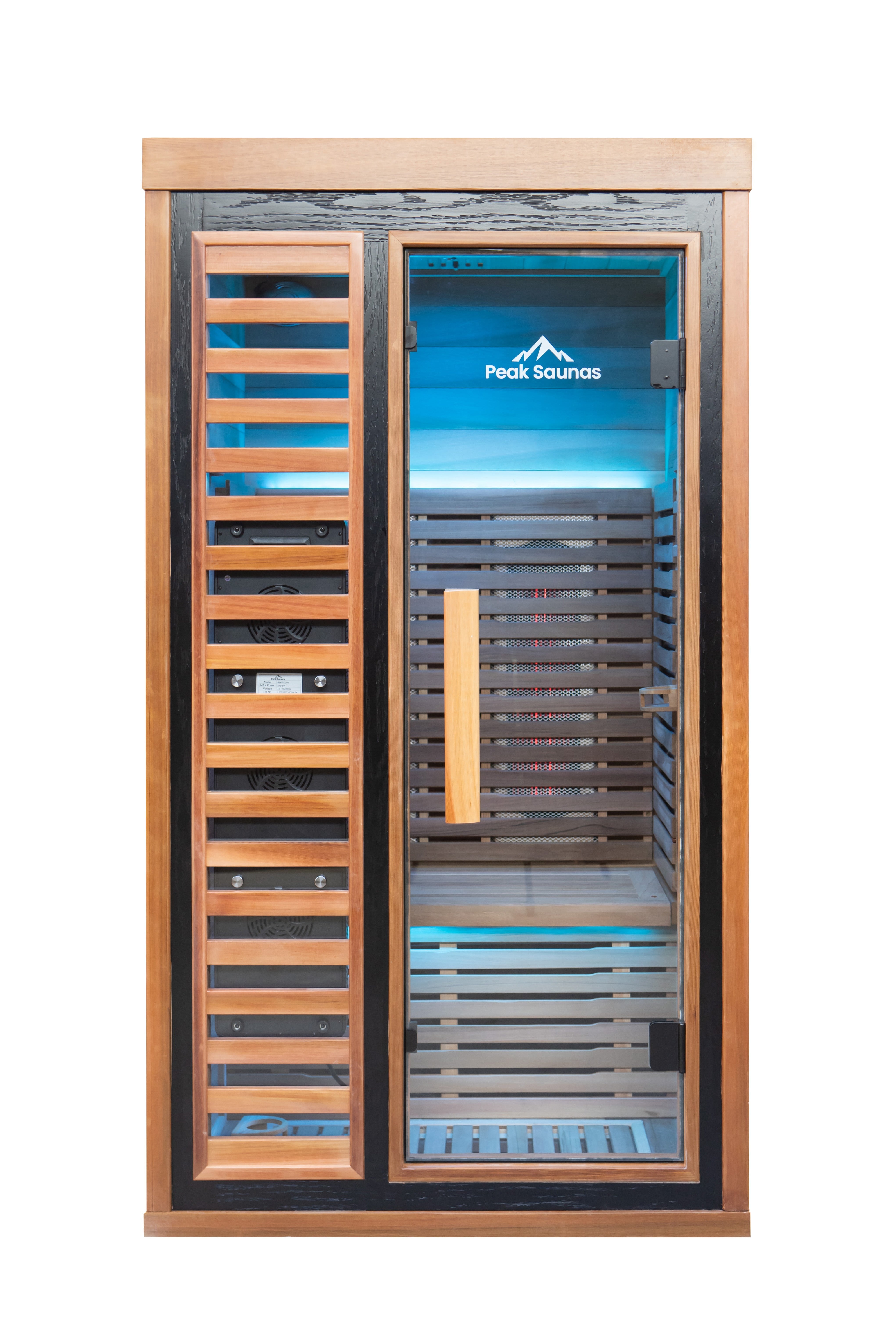 Rainier 1-Person Full Spectrum Infrared Sauna with Full-Body Medical-Grade Red Light Therapy & Smart WiFi App Control