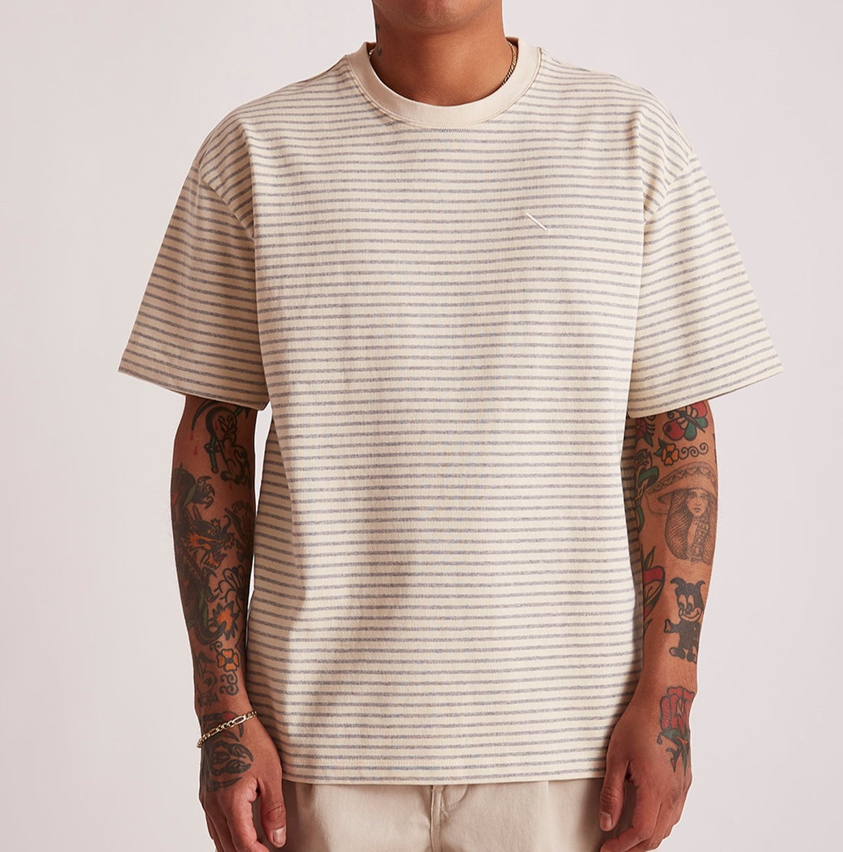 Saturdays NYC Striped Relaxed Short Sleeve Tee