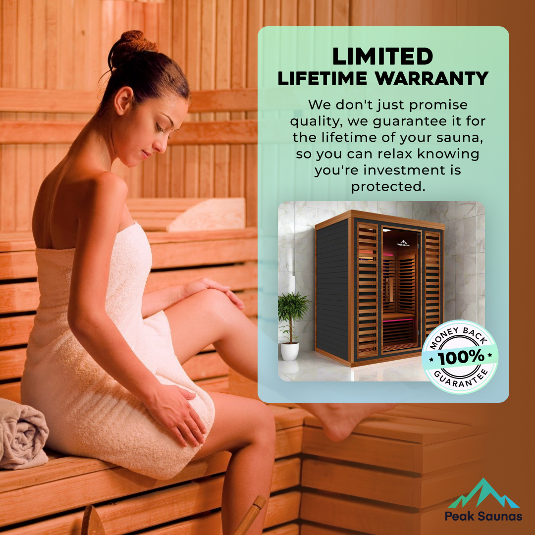 Matterhorn 3-Person Full Spectrum Infrared Sauna with Full-Body Medical-Grade Red Light Therapy & Smart WiFi App Control