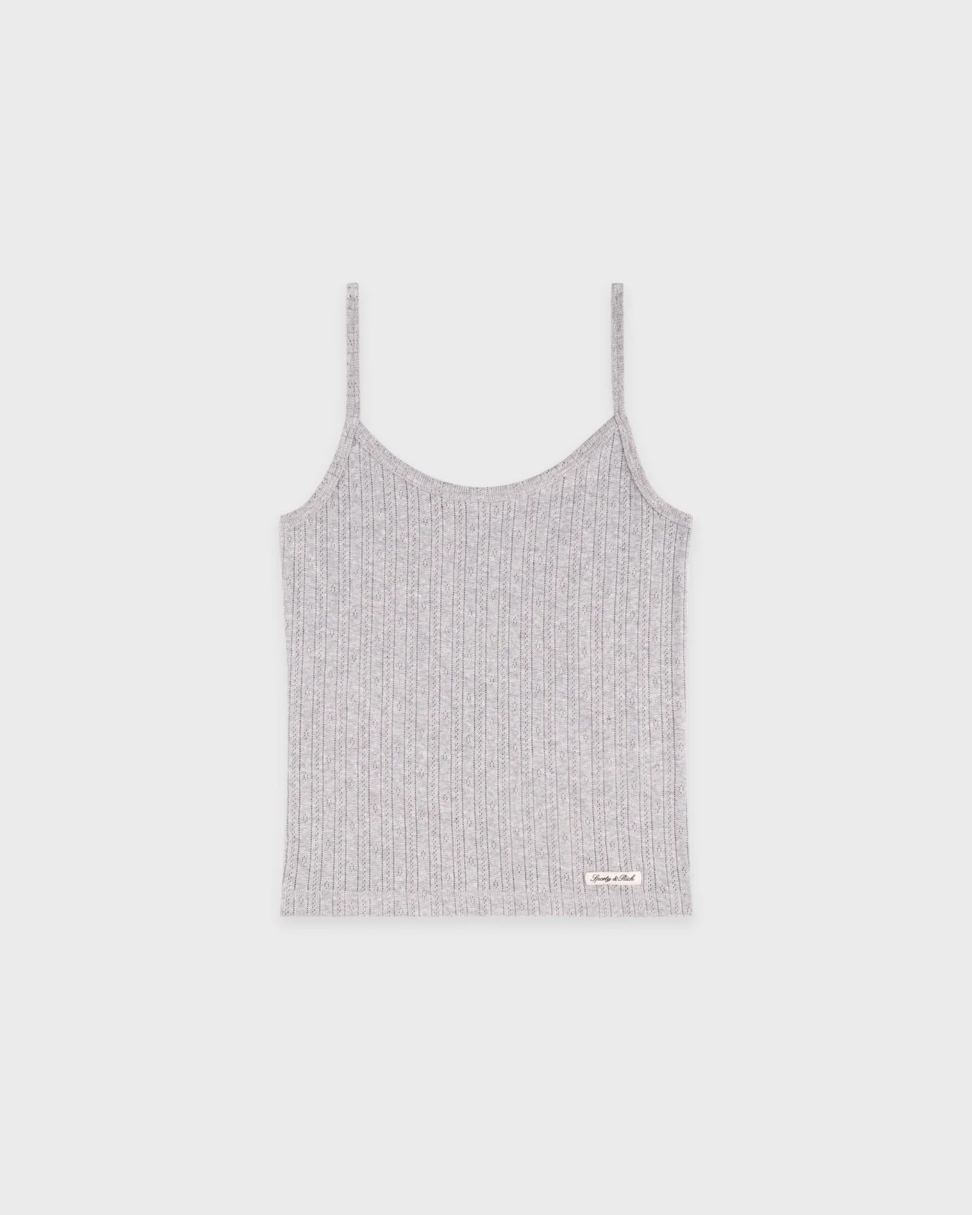 Sporty & Rich Signature Logo Pointelle Tank