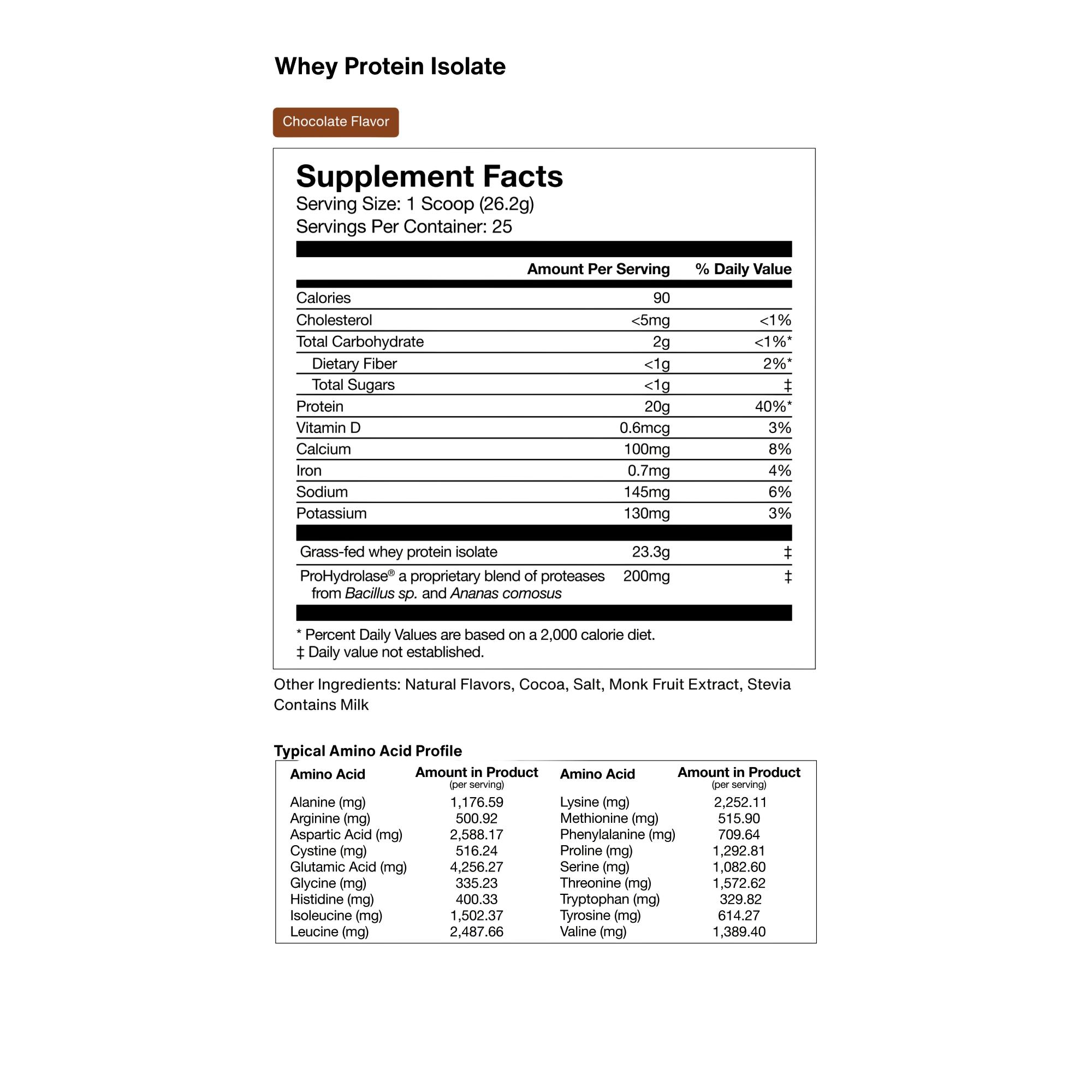Whey Protein Isolate