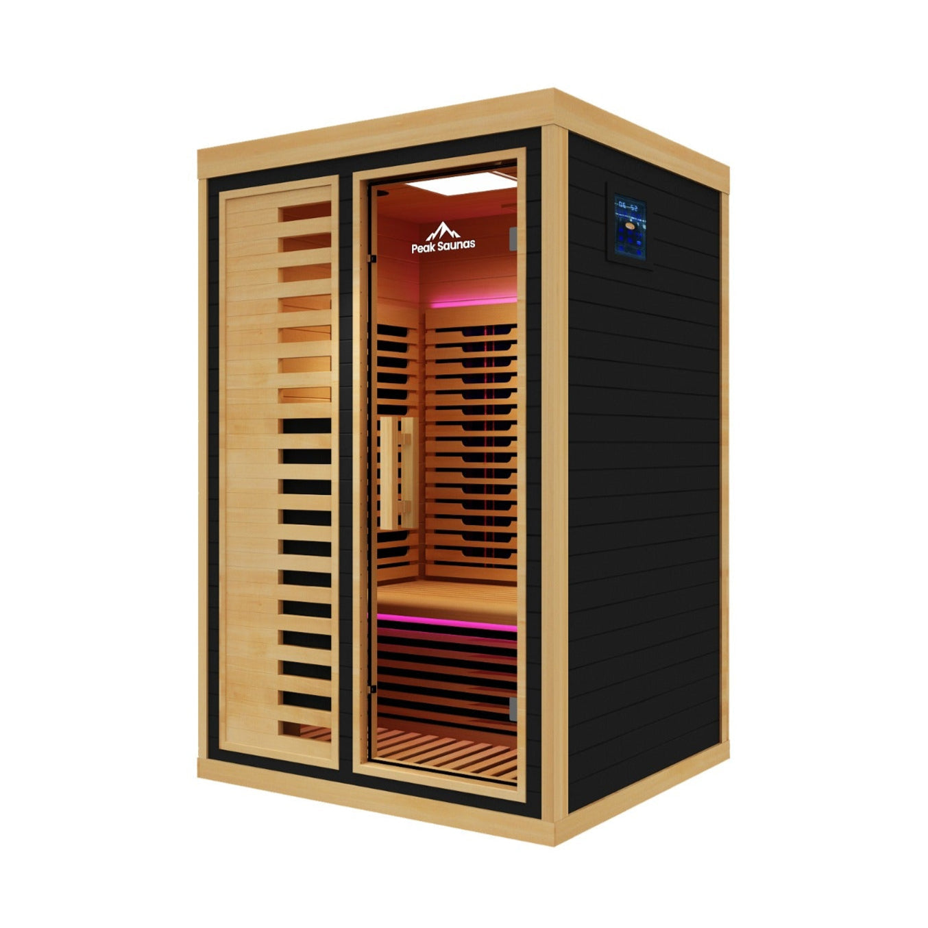 Everest 2-Person Full Spectrum Infrared Sauna with Full-Body Medical-Grade Red Light Therapy & Smart WiFi App Control
