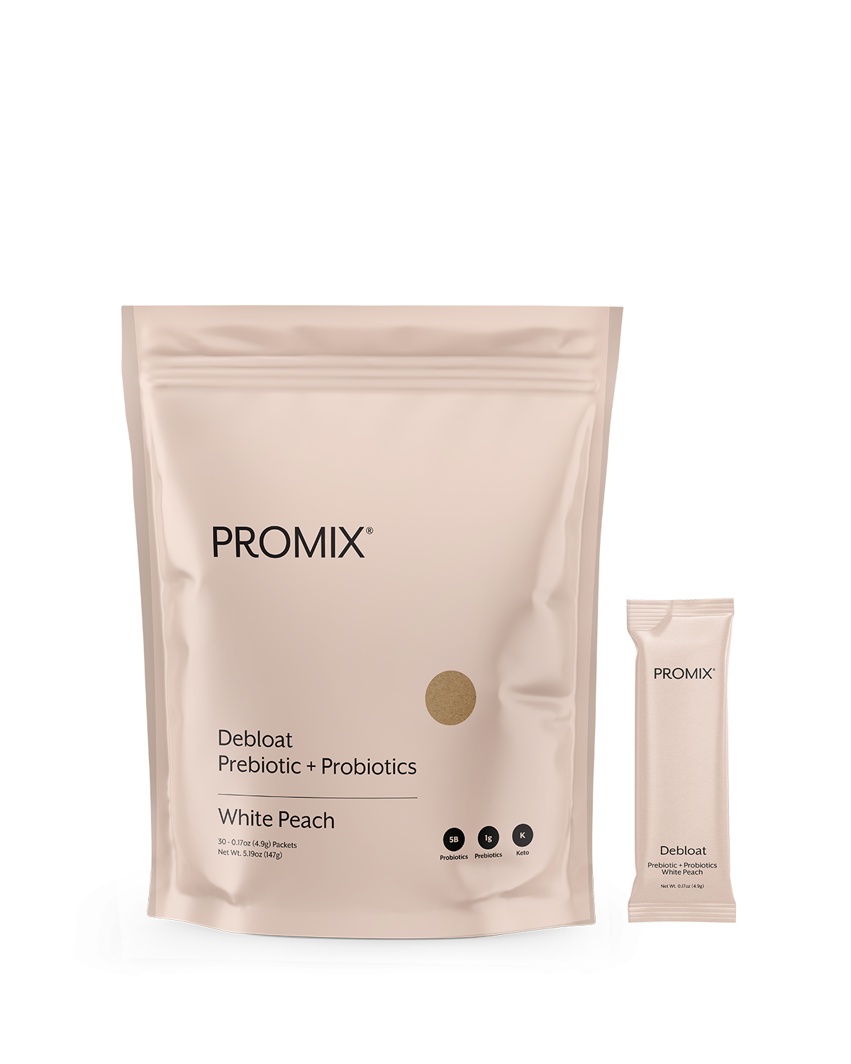 Promix Nutrition White Peach Debloat: Prebiotic + Probiotic