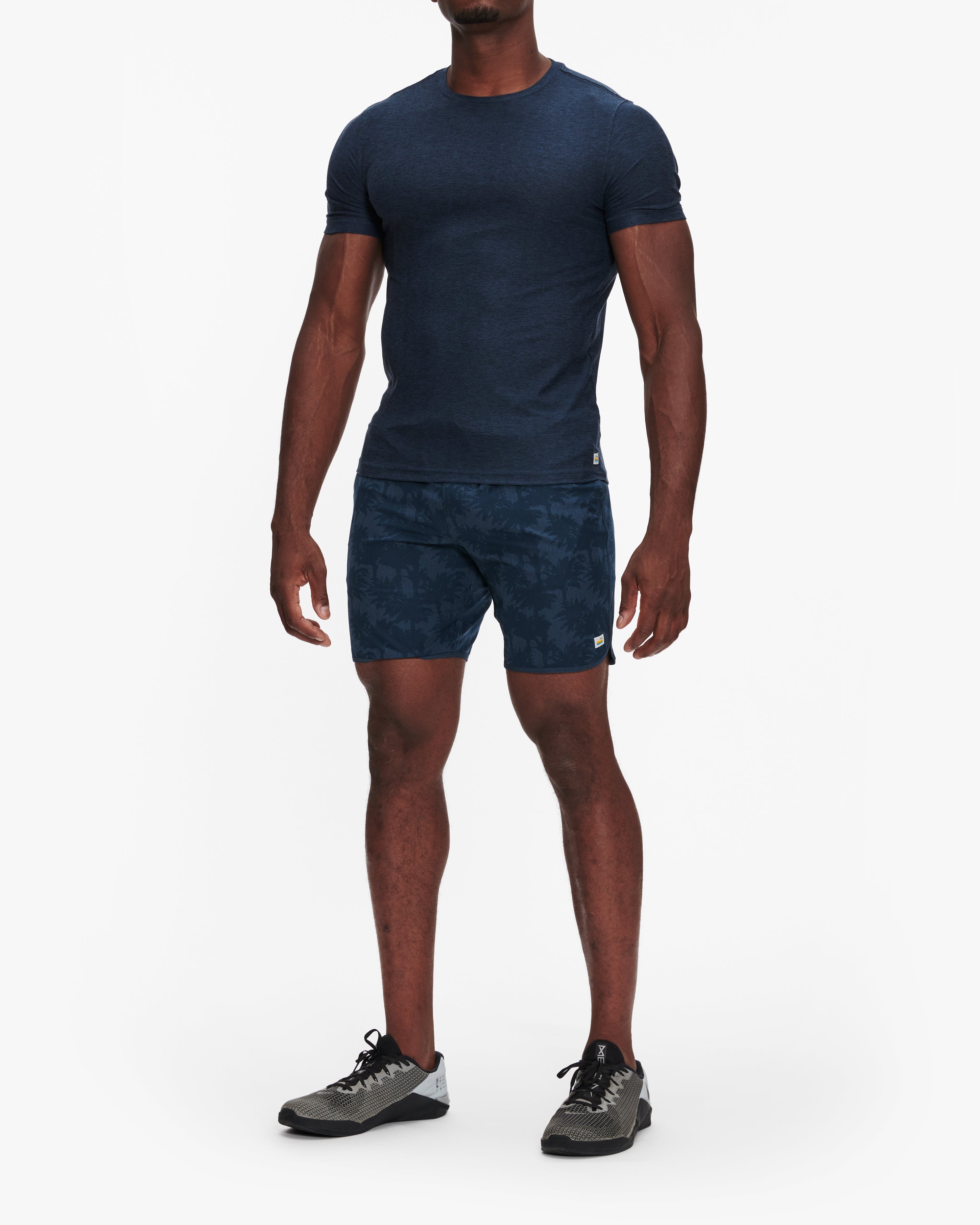 VUORI STRATO TECH TEE NAVY HEATHER