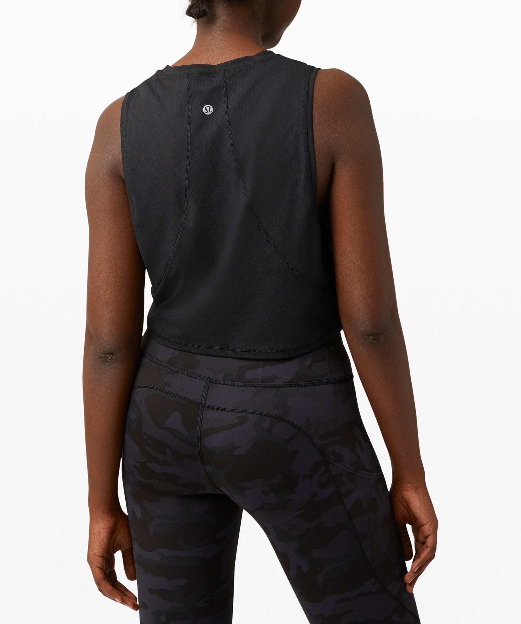 LULULEMON MUSCLE LOVE CROP TANK BLACK